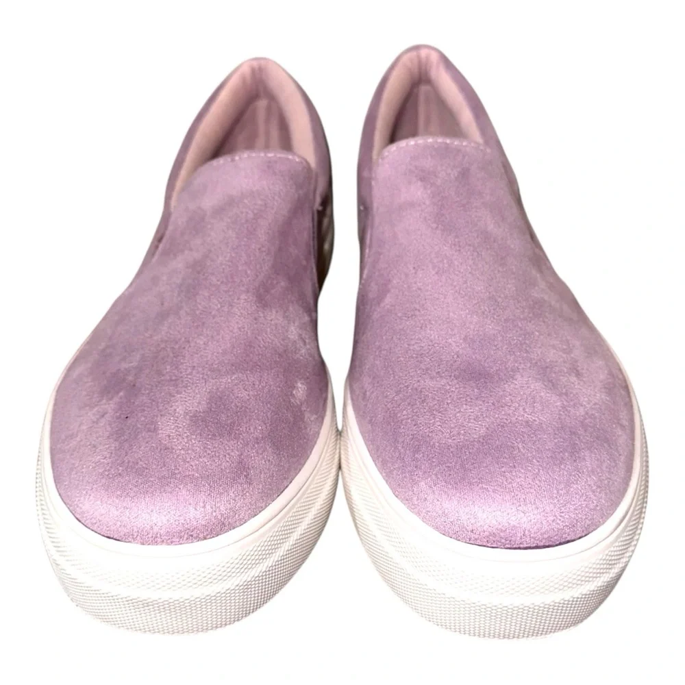 SODA Faux Suede Lavender Platform‎ Slip-On Sneakers Women's Size 9